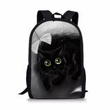 HaoYun Cats Pattern Student Bookbag