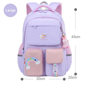 Rainbow Shoulder Strap School Bag for Girls
