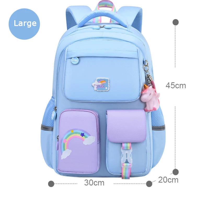 Rainbow Shoulder Strap School Bag for Girls