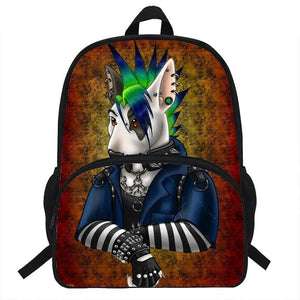 16INCH Bull Terrier Dog Print Backpack School Bag For Teenage Boys&Girls