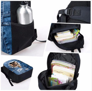 DJ Night Theme Musician Print School Bags Boys Girls Casual 3D Backpack