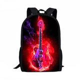 DJ Night Theme Musician Print School Bags Boys Girls Casual 3D Backpack