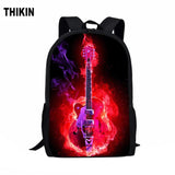 DJ Night Theme Musician Print School Bags Boys Girls Casual 3D Backpack