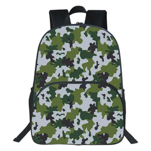 Camouflage Backpack 3D Cartoon School Bag Kindergarten Teens Storage Bag