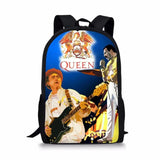 Queen Band Prints Pattern Kids School Backpack