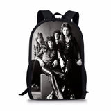 Queen Band Prints Pattern Kids School Backpack