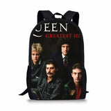 Queen Band Prints Pattern Kids School Backpack