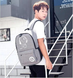 Anti-thief School Bag Boys Backpack 15-17 inches USB Charging Port Lock