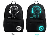 Anti-thief School Bag Boys Backpack 15-17 inches USB Charging Port Lock