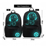 Anti-thief School Bag Boys Backpack 15-17 inches USB Charging Port Lock