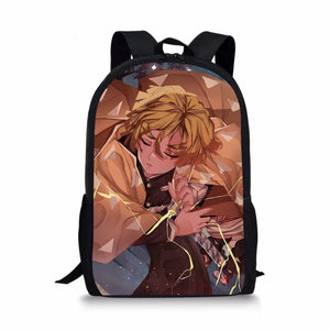 Kimetsu No Yaiba Style Large Schoolbag Waterproof Bagpack