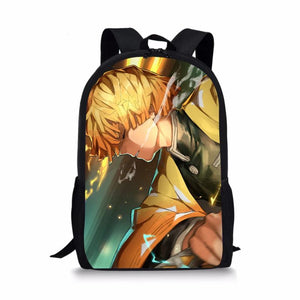 Kimetsu No Yaiba Style Large Schoolbag Waterproof Bagpack