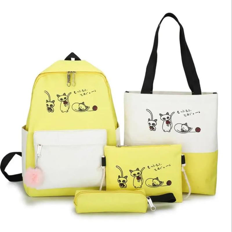 Student Backpacks for Girls Teenagers Female Bagpack Cartoon cat Backpacks