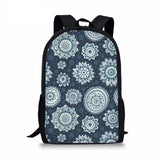 Teen Girls Flower Printing School Bag Large Size