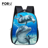 3D Dolphin School Bag for Kids Boys Girls Bookbags