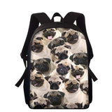 Pug Husky Dog School Bags For Girls Boys Children Backpack