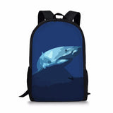 3D Animal Horse Eagle Print Teen Boy Children Backpack Large Capacity School Bag