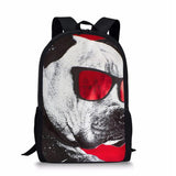 Rock Dog Print Teen Boy Kids Backpack Large Capacity School Bag