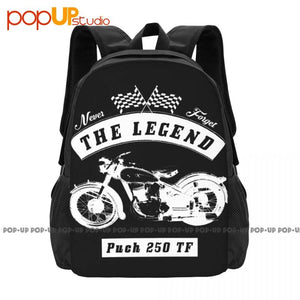Puch 250 Tf Motorcycle Backpack Large Capacity Eco Friendly Riding Backpack