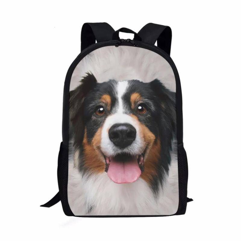 Lion Wolf Dog Animal Print Schoolbag for Kids