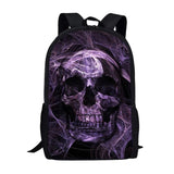Skull Printing Men School Backpack for Boys Satchel Schoolbag