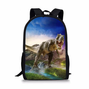 3D Dinosaur Print Teen Boy Kids Backpack Large Capacity School Bag