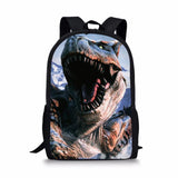 3D Dinosaur Print Teen Boy Kids Backpack Large Capacity School Bag