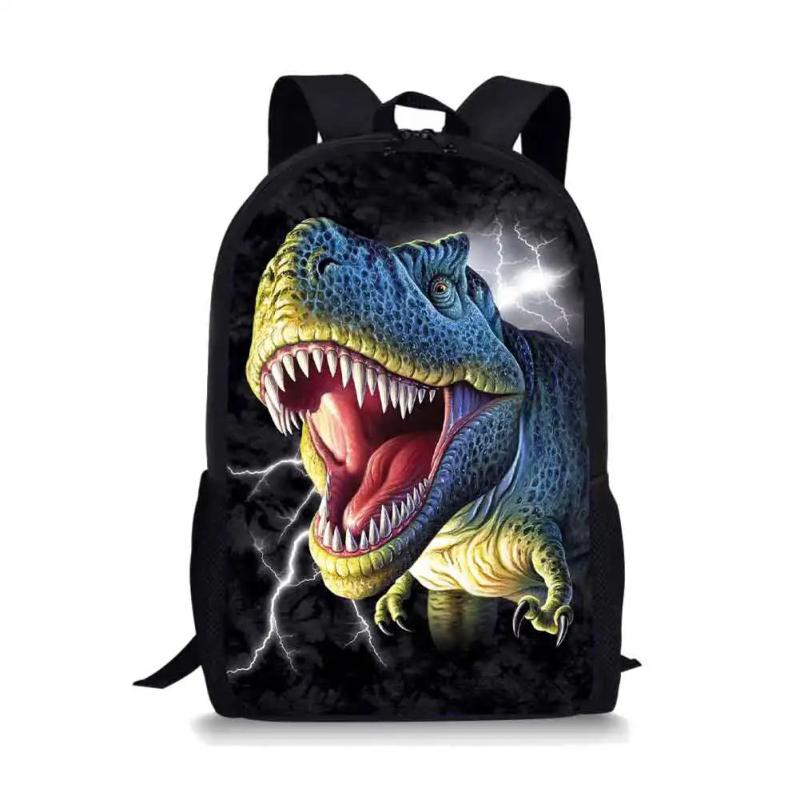 3D Dinosaur Print Teen Boy Kids Backpack Large Capacity School Bag