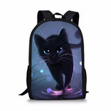 Kids School Backpack Fantasy Cats Pattern Small Animal Painting Travel Bag