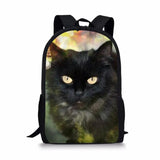 Kids Cats Pattern School Backpack Student Book-bags