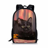 Kids Cats Pattern School Backpack Student Book-bags