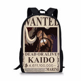 One Piece Print Backpack Portable Casual Outdoor Travel Children's Knapsack