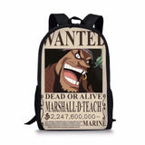 One Piece Print Backpack Portable Casual Outdoor Travel Children's Knapsack