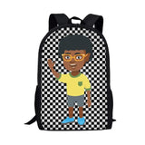 African American Boys Print School Bag for Kids