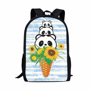 Funny Animal & Plant Print Schoolbag for Kids - Birthday Gift