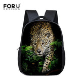 Leopard Print Schoolbag for Kids Small Toddler Baby Book Bags