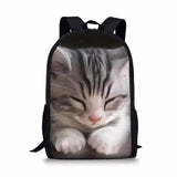 Kids School Backpack Fantasy Cats Pattern Book Bags Animal Painting