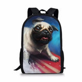 Little Bulldogs Print School Backpack for Boys