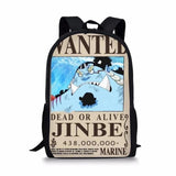 One Piece Printing Backpack for Kid Shoulders Bag School Bag