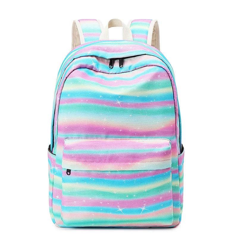Kids 3 Pcs SchoolBags Printing Backpack Children School Bags For Girl