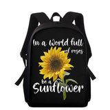 Kindergarten Baby Sunflower Book Bags You Are My Sunshine Yellow Flower Print