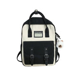 Teenagers Girls Patchwork Backpack Female Rucksack Women Nylon Backpack Candy