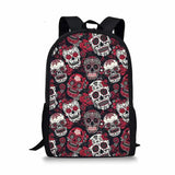 Teenagers Sugar Skulls 3D Printed Schoolbag Large Shoulder Backpack