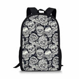 Teenagers Sugar Skulls 3D Printed Schoolbag Large Shoulder Backpack