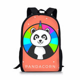 Kids Backpack Panda Unicorn Pattern School Bag Teenagers Book-Bag