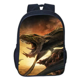 Dinosaur School Bag Backpack Teens Storage Bag Travel Bags 16 Inches