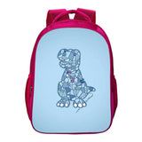Dinosaur School Bag Backpack Teens Storage Bag Travel Bags 16 Inches