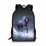 Kids Fantasy Horse Print Backpack Toddler School Book Bag