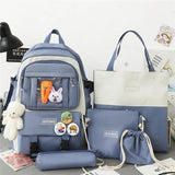 Waterproof Children School bags set Girls Backpack Kids Book Bag travel laptop p