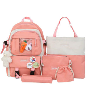 Waterproof Children School bags set Girls Backpack Kids Book Bag travel laptop p